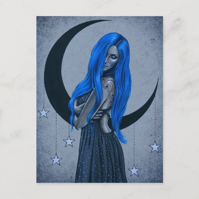 Blue Moon Celestie Fantasy Postcard Postkarte (Vorderseite)