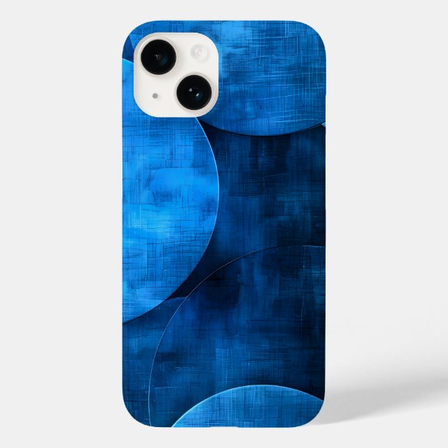 Blue Moon Circles Case-Mate iPhone Hülle (Rückseite)