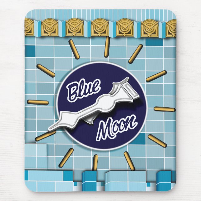 Blue Moon Clock Tower Mousepad (Vorne)
