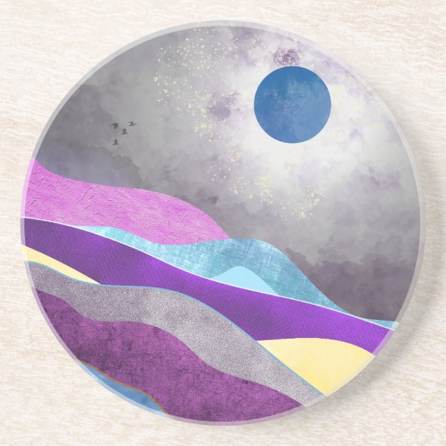 Blue Moon Getränkeuntersetzer (Vorne)