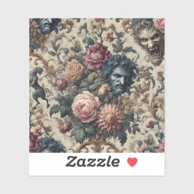 Blue Moon Grimoire – Gothic Victorian Aufkleber (Blatt)