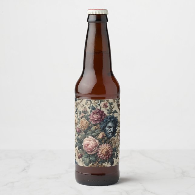 Blue Moon Grimoire – Gothic Viktorianisch Bierflaschenetikett (Vorderseite)