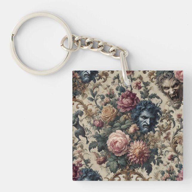 Blue Moon Grimoire - Gothic Viktorianisch Schlüsselanhänger (Vorderseite)