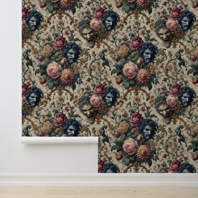 Blue Moon Grimoire - Gothic Viktorianisch Tapete (Anwendung)