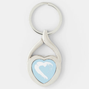 Blue Moon Heart Keychain Schlüsselanhänger