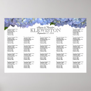 Blue Moon Hydrangea Hochzeitskarte Poster