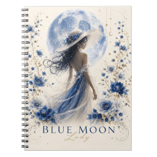 Blue Moon Lady Light Version Premium Notizbuch Notizblock