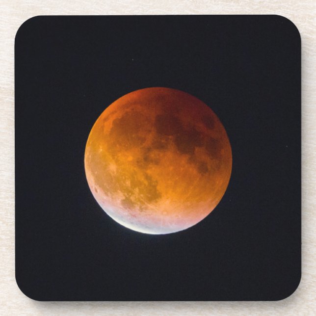 Blue Moon Lunar Eclipse | Washingtoner Staat Getränkeuntersetzer (Vorderseite)