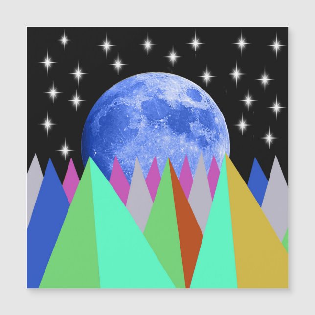 Blue Moon Magnetic Card Magnetkarte (Vorderseite)