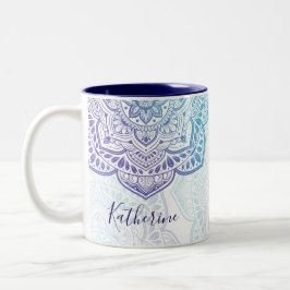 Blue Moon Mandala Mug Zweifarbige Tasse