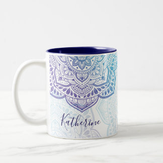 Blue Moon Mandala Mug Zweifarbige Tasse
