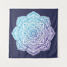 Blue Moon Mandala Tapestry Wandteppich