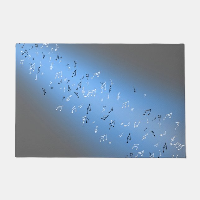 Blue Moon Musical Notes Fußmatte (Vorderseite)
