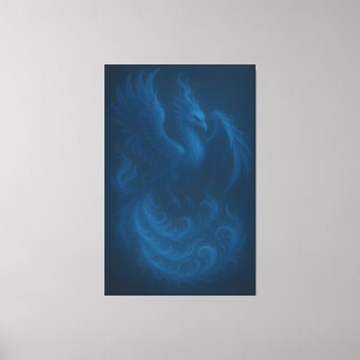 Blue Moon Phoenix · Fine Art Canvas Print Leinwanddruck