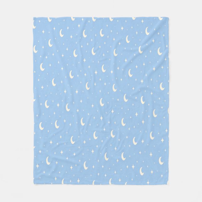 Blue Moon & Stars Baby Blanket Fleecedecke (Vorderseite)
