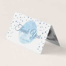 Blue Moon Stars Bücher Kinderdusche Danke Karte