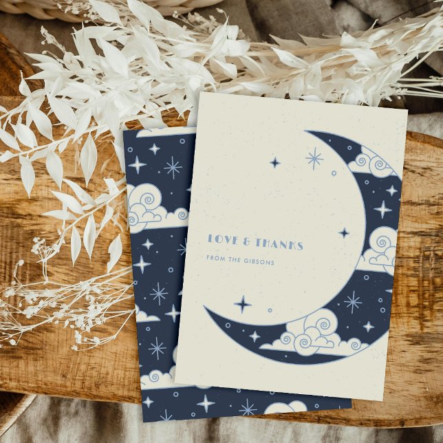 Blue Moon & Stars Himmlische Hochzeit Danke (Von Creator hochgeladen)