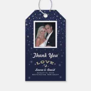 Blue Moon & Stars LIEBE Hochzeit Custom Foto Geschenkanhänger
