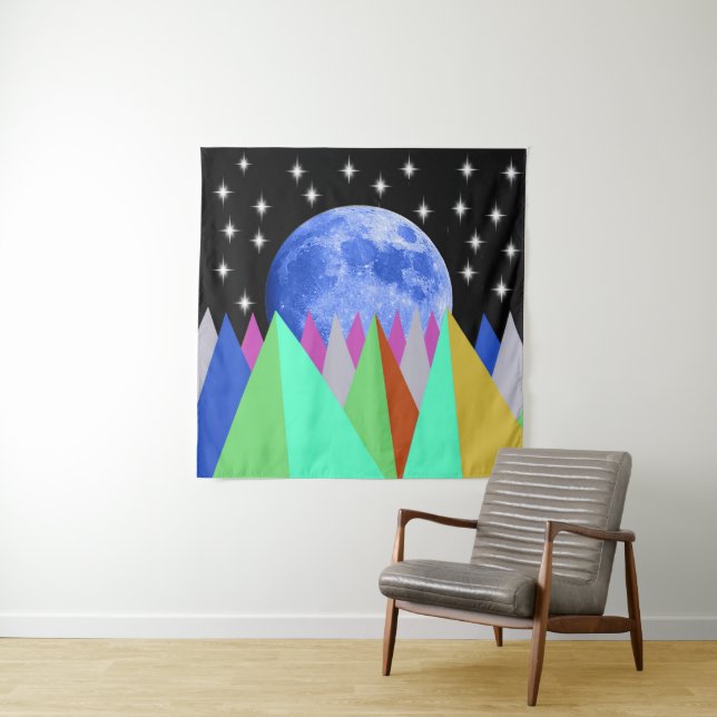 Blue Moon Tapestry Wandteppich (Beispiel)