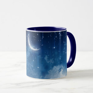 Blue Moon und Night Sky Coffee Tasse