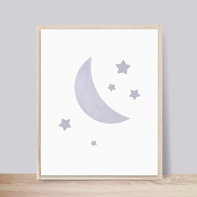 Blue Moon und Stars Kinderzimmer Poster (Von Creator hochgeladen)