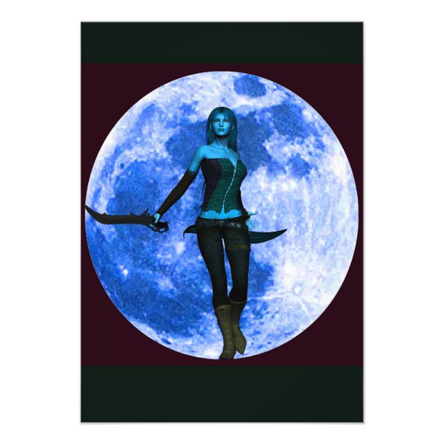 Blue Moon Warrior Fotodruck (Vorne)