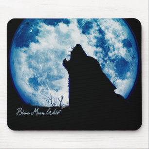 Blue Moon Wolf-Mouse Pad Mousepad