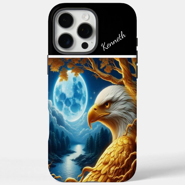 Blue Moon's Eagle Silhouette River Case-Mate iPhone Hülle (Rückseite)