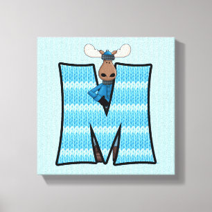 Blue Moose Monogram BIG Letter Leinwanddruck