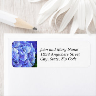 Blue Mophead Hydrangea Floral Rücksendeadresse