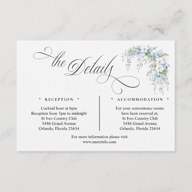 Blue Morning Glory Enclosure Card Begleitkarte (Vorderseite)