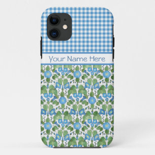 Blue Morning Glory Gingham iPhone 5/5 Xtreme Case
