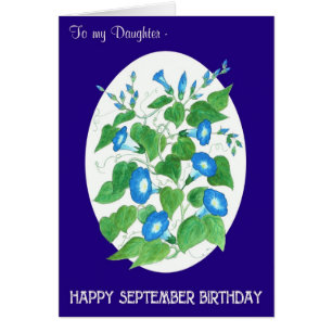 Blue Morning Glory September Birthday Daughter