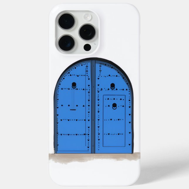Blue Moroccan Door – Elegant Phone Case Design (Rückseite)