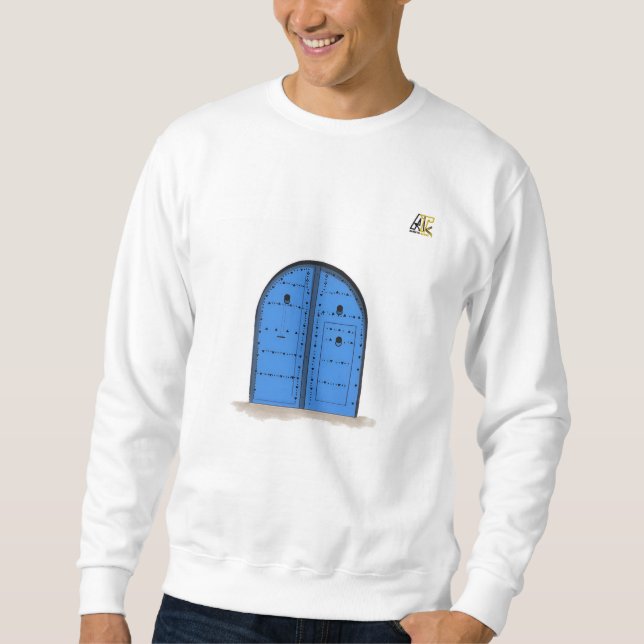 Blue Moroccan Door – Long Sleeve Shirt (Vorderseite)