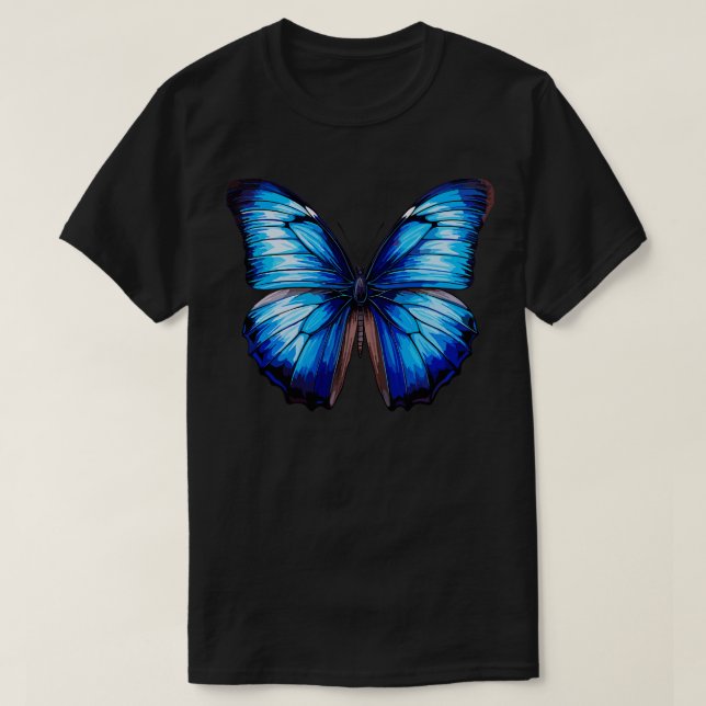 Blue Morpho Butterfly 12 T-Shirt (Design vorne)