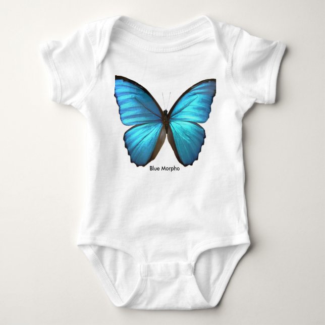 Blue Morpho Butterfly Baby Strampler (Vorderseite)