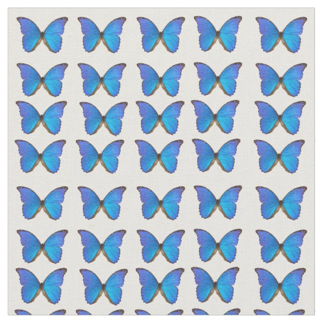 Blue Morpho Butterfly Baumwollgewebe Stoff (Nahaufnahme)