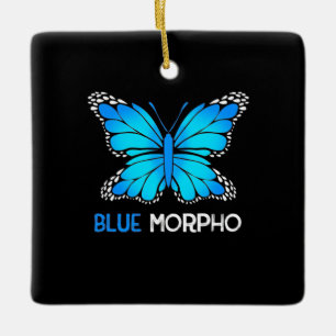 Blue Morpho Butterfly Keramikornament