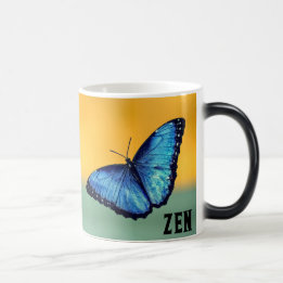 Blue Morpho Butterfly Monogram Name Letter Verwandlungstasse