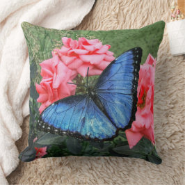 Blue Morpho Butterfly Natur Kissen