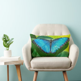 Blue Morpho Butterfly Natur Lendenkissen