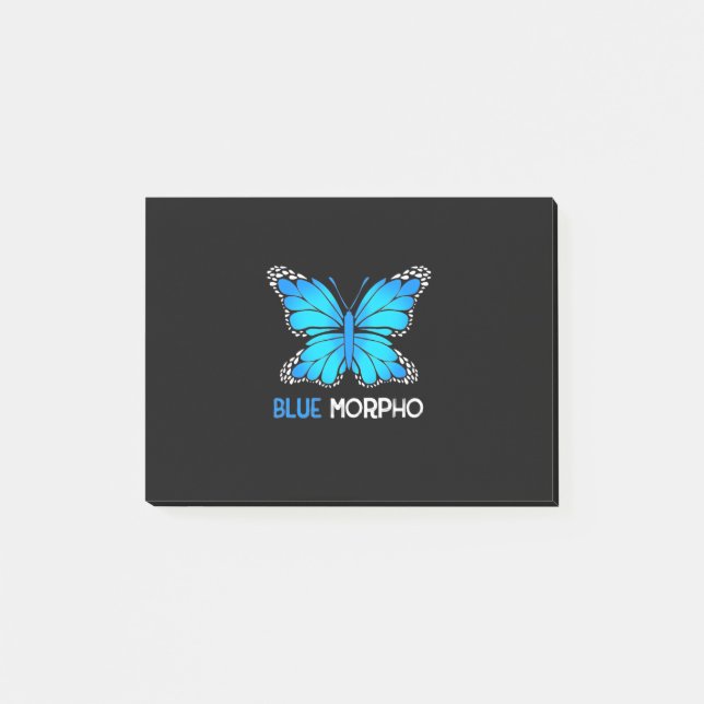 Blue Morpho Butterfly Post-it Klebezettel (Vorderseite)