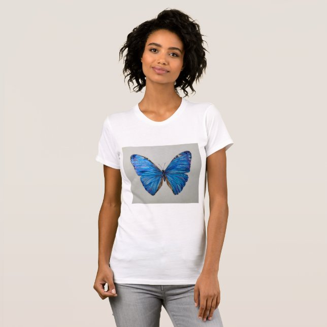 Blue Morpho Butterfly T-Shirt (Vorne ganz)