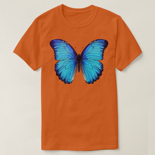 Blue Morpho Butterfly T-Shirt (Design vorne)