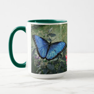 Blue Morpho Butterfly Tasse