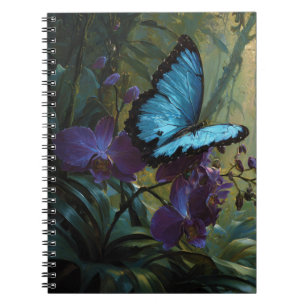 Blue Morpho Orchid Jungle Notebook Notizblock