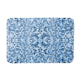 Blue Mosaic Bath Mat Badematte