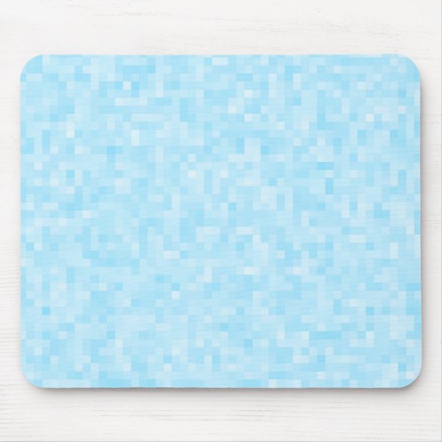 Blue Mosaic Pixel Mousepad (Vorne)