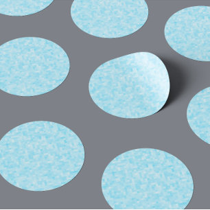 Blue Mosaic Pixel Runder Aufkleber